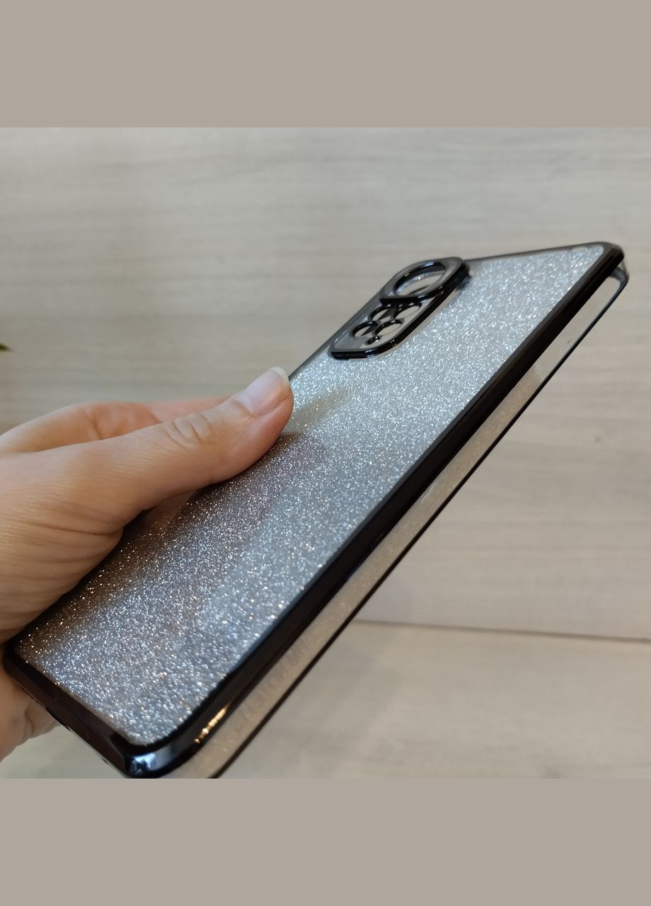 Чехол на xiaomi redmi Note 11 4g/11s силиконовая женская накладка блестящий серый градиент No Brand (299387147)
