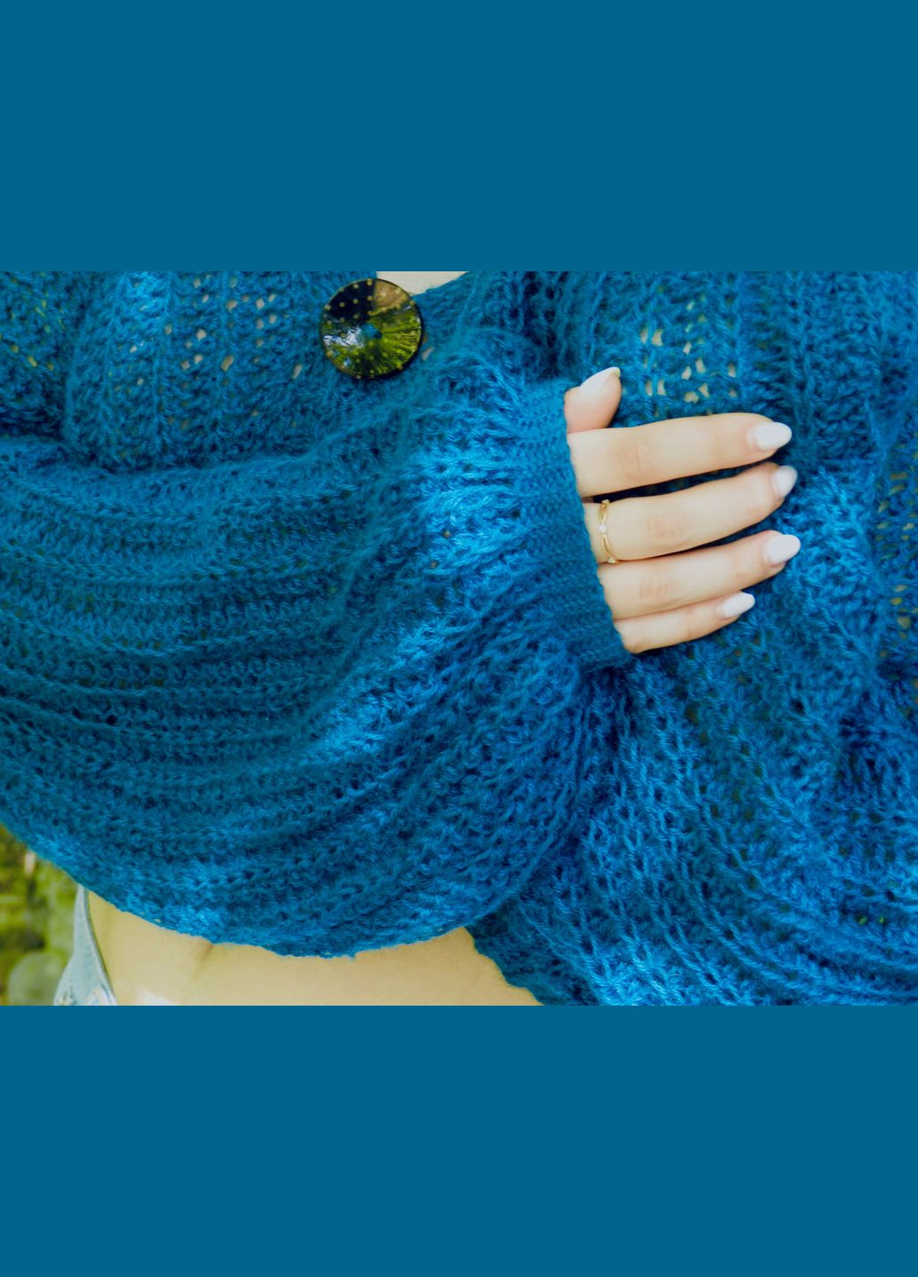 Темно-голубой лето кардиган No Brand