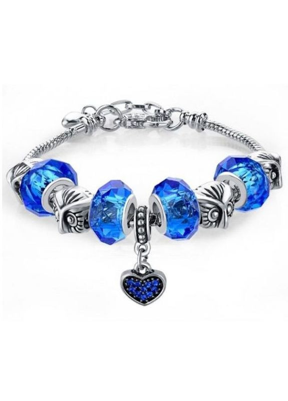 Модний браслет з шармами сови і серце, 6845 No Brand (356775613)