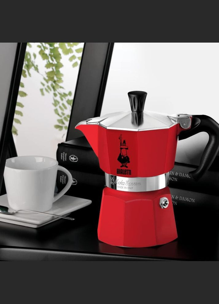 Кавоварка гейзерна Moka Express 60 мл. 1 чашка Червона (R-0004941/NP-VS) Bialetti (303347973)