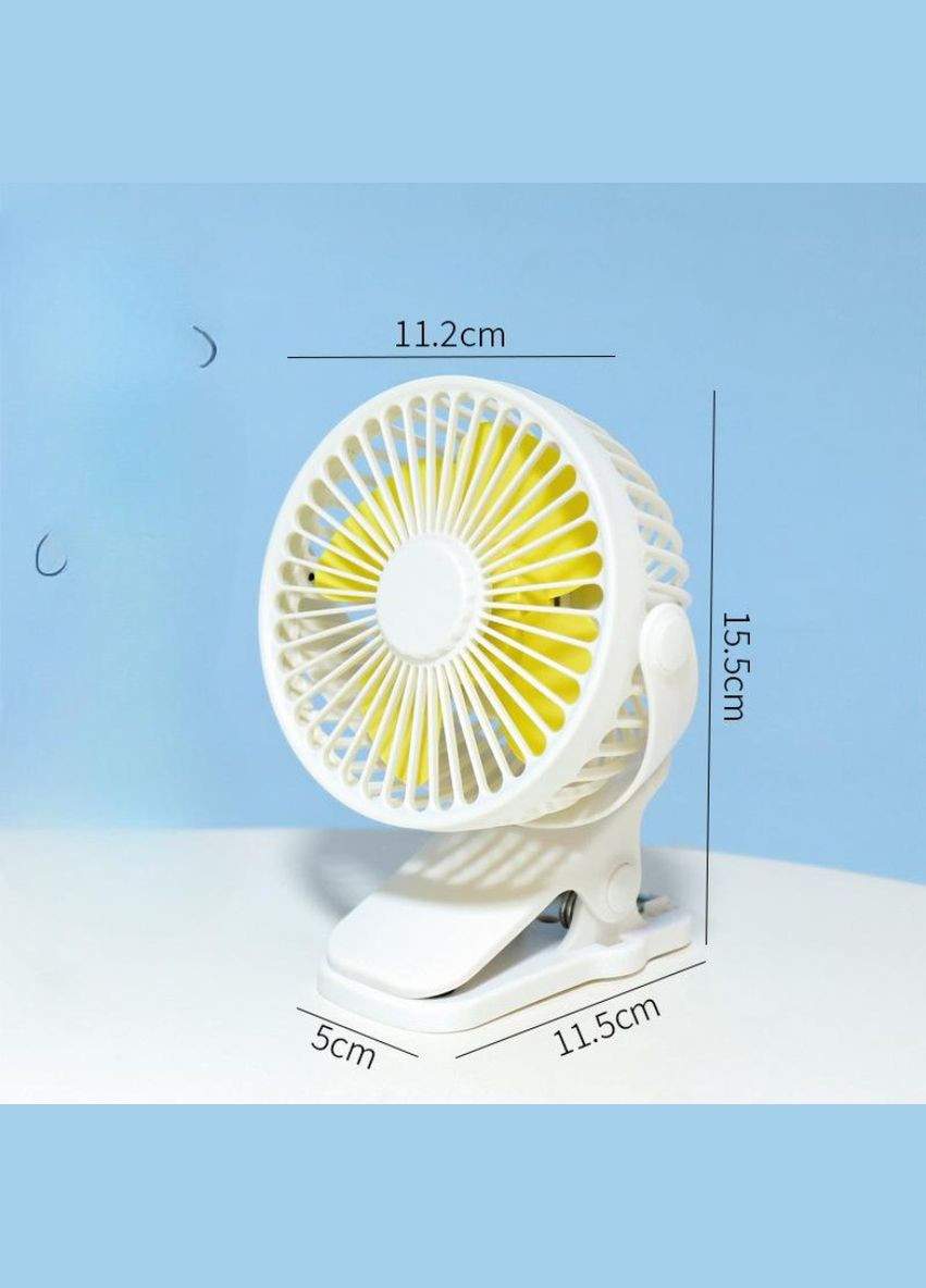 Портативный аккумуляторный вентилятор с зажимом, 3 скорости, поворот на 360°, USB Fan LY850 No Brand (332998044)