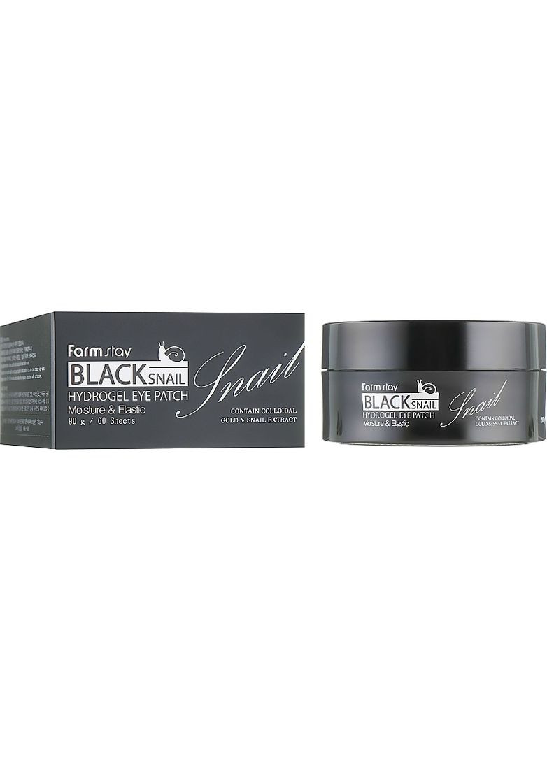 Гідрогелеві патчі для очей з муцином чорного равлика Black Snail Hydrogel Eye Patch 60шт (2-843012) FarmStay (369789032)