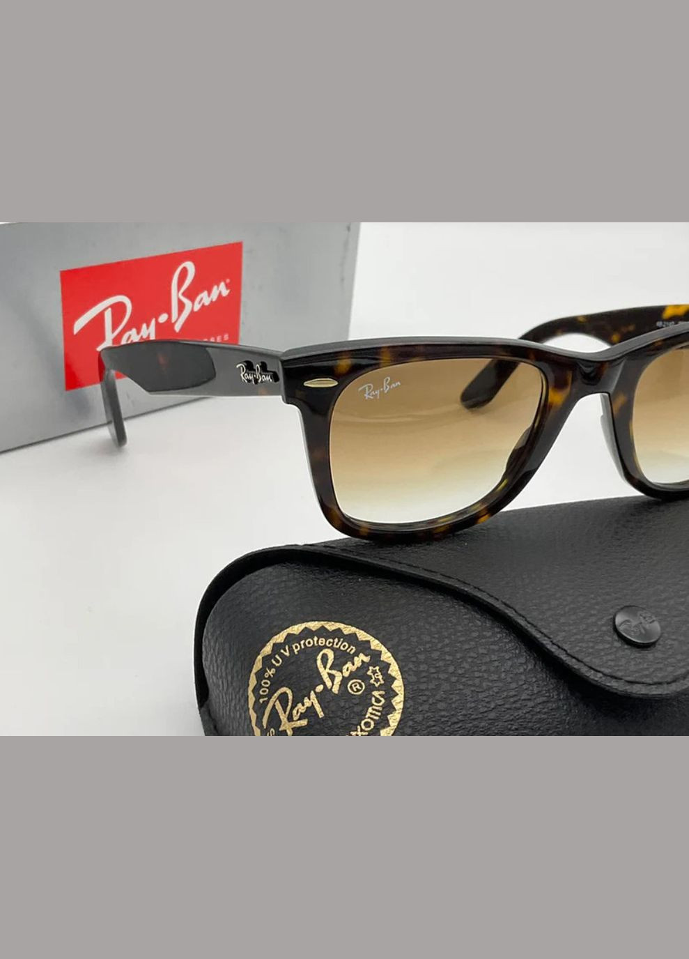 Мужские солнцезащитные очки Wayfarer 2140 (902/51) Lux No Brand (322157167)