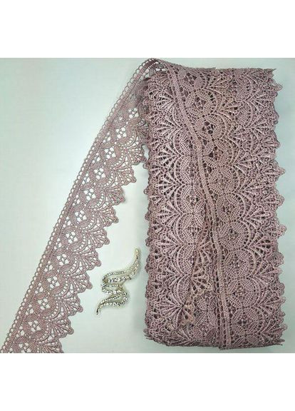 (1 метр) Кружево макраме 6 см цвет - сиреневый/пудрая (28m-y10494-2) Plus-plus (352747692)