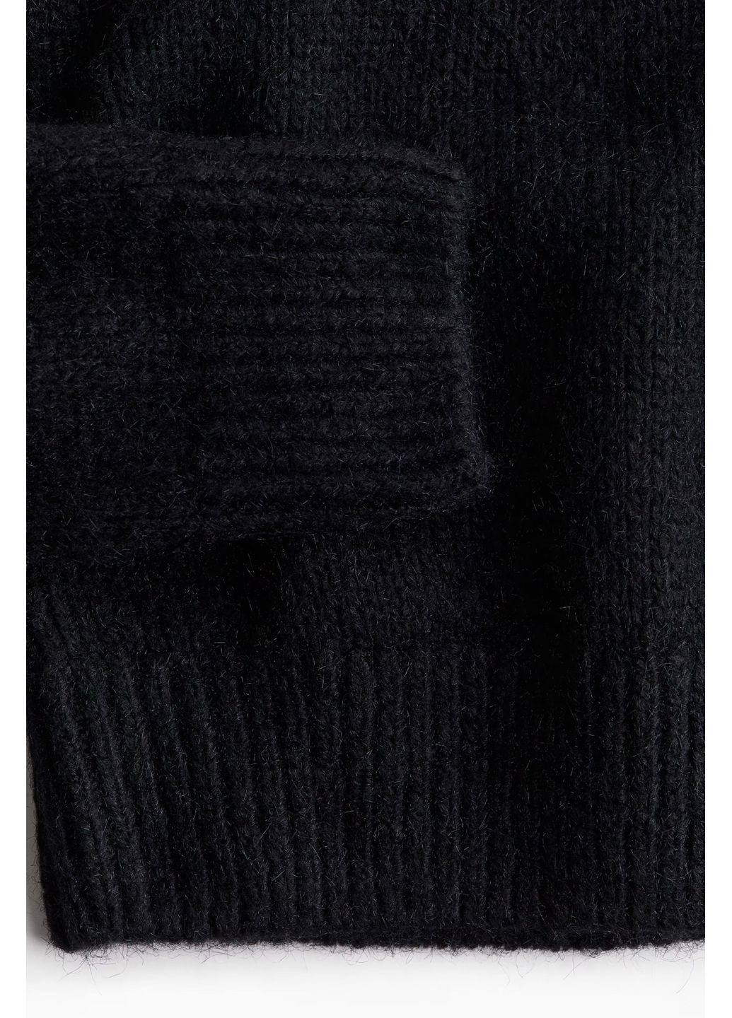 Черный демисезонный свитер в составе с шерстью H&M