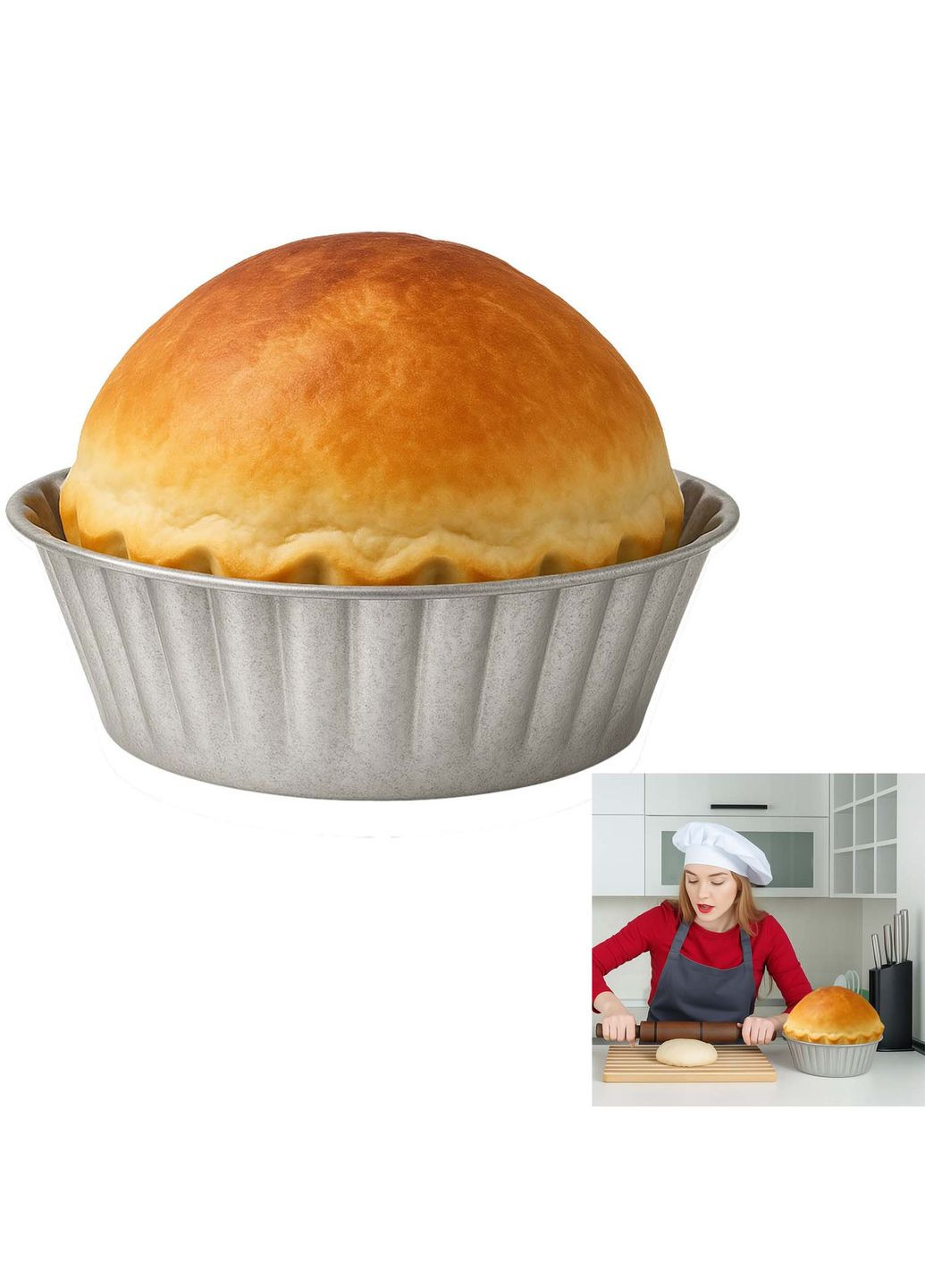 Форма алюминиевая для выпечки кекса хлеба пасхального кулича калача паляницы 24x17x8 см Хлібпром (328905375)