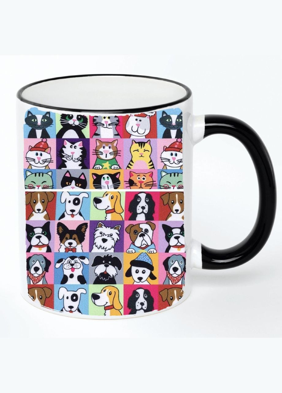 Чашка з дитячим малюнком (кухоль, кружка) #0095 Біла з чорною ручкою 330 мл No Brand (322715443)