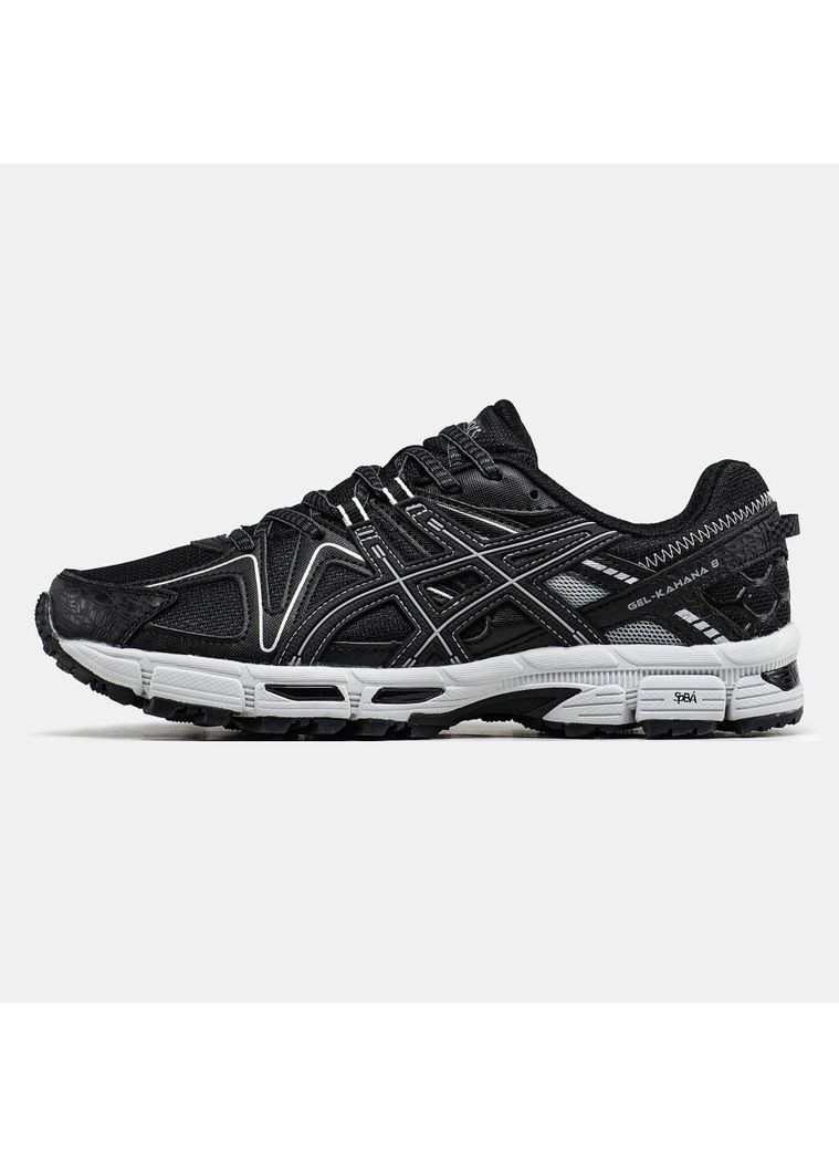 Черные демисезонные кроссовки мужские asics gel-kahana 8 black white v2 асикс гель кахано No Brand