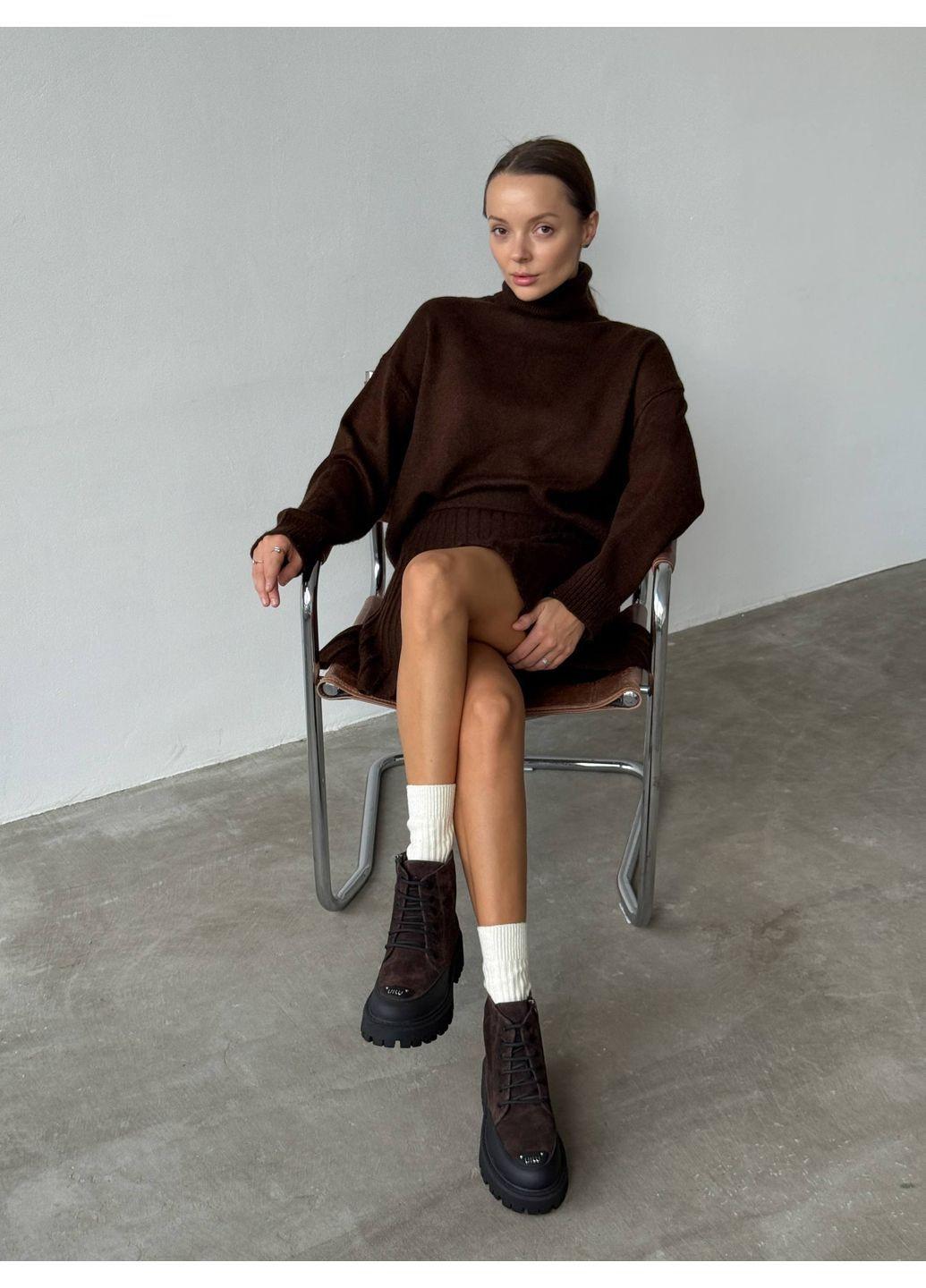 Зимние зимние ботинки No Brand из натуральной замши