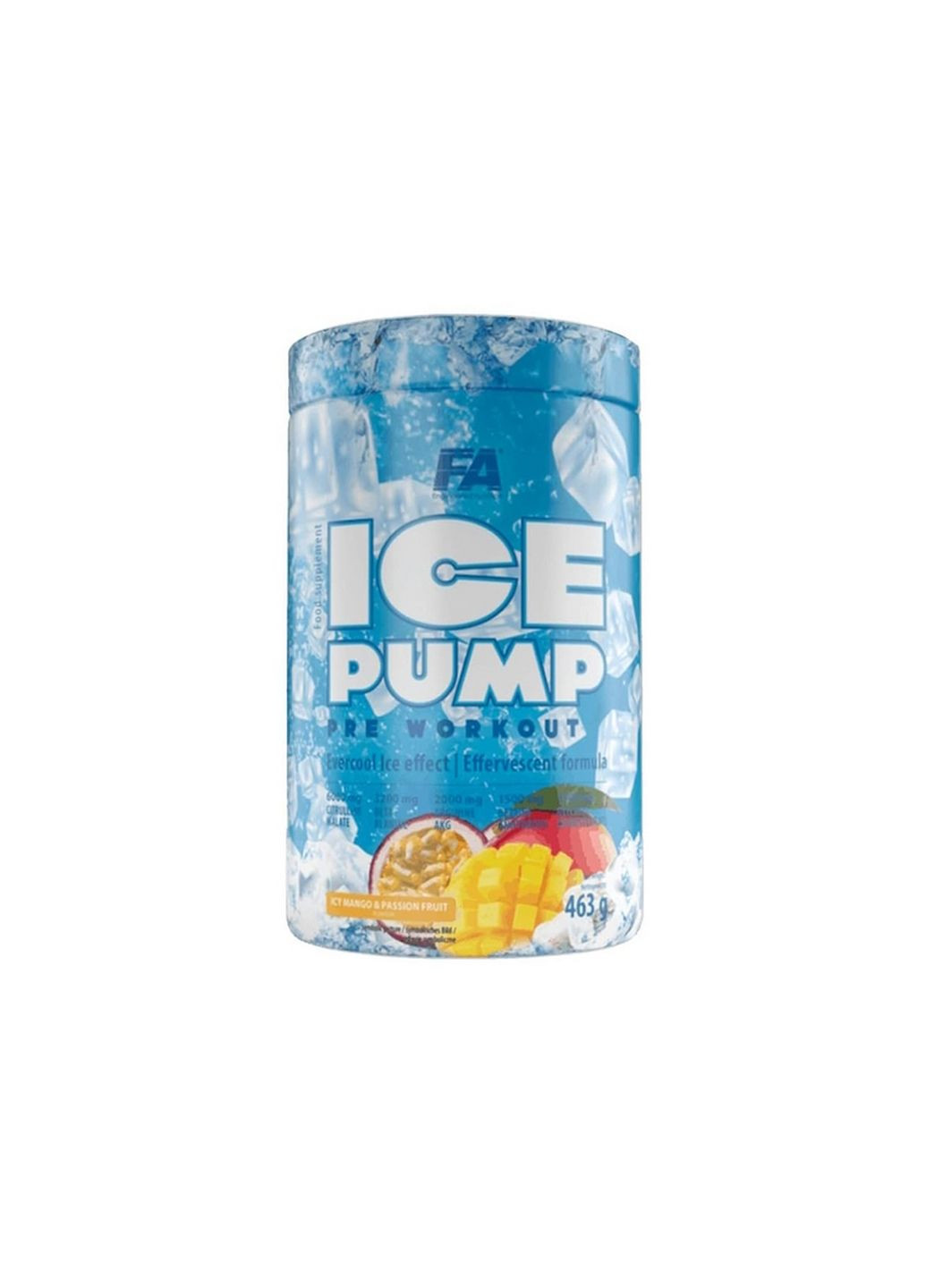 Предтренувальний комплекс Ice Pump Pre workout, 463 грам Манго-маракуйя Fitness Authority (293341187)
