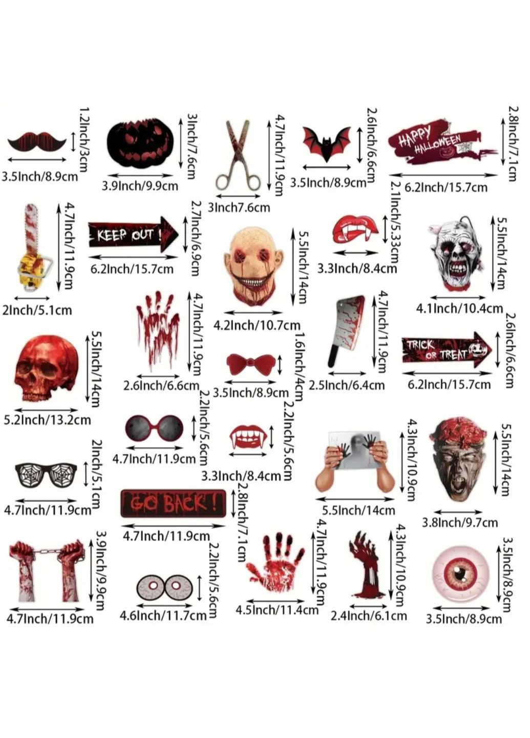 Фотобутафорія на Хелловін 26 деталей one size різнобарвний Jannet Фотобутафорія (362961493)