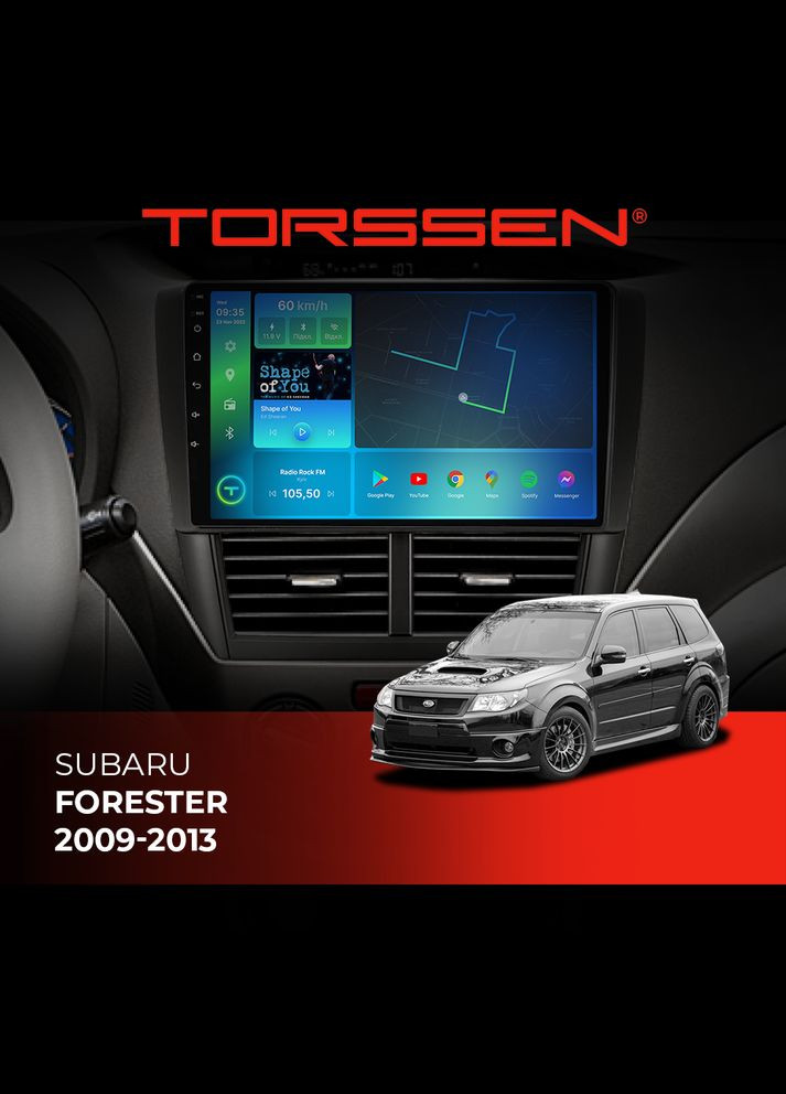 Штатная магнитола Subaru Forester 0913 FL9 4+64Gb 4G Carplay DSP Torssen (307088110)