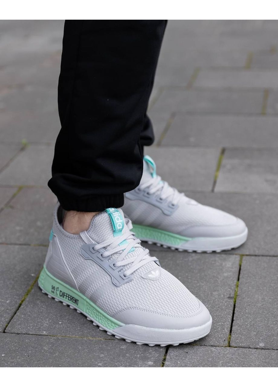 Зелені Осінні кросівки чоловічі adidas different silver mint адідас No Brand