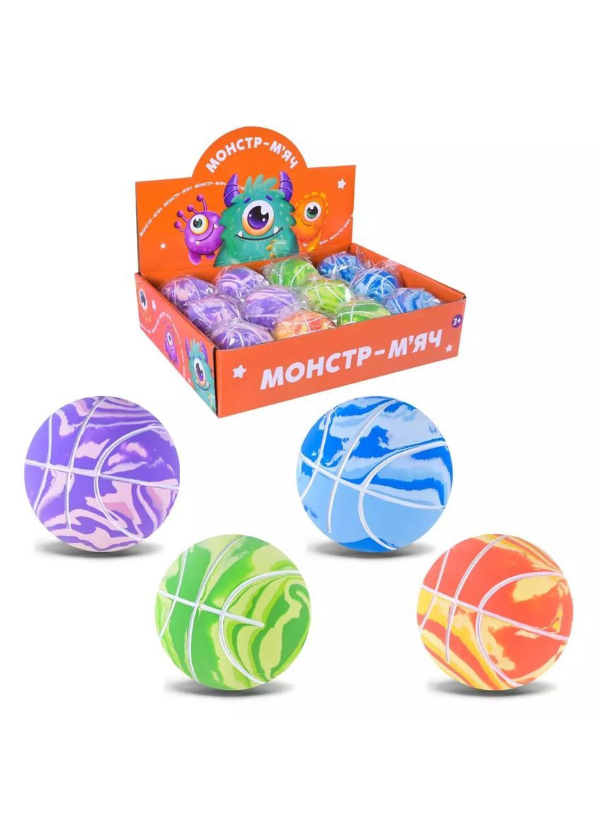 Дитячий гумовий м'яч-скокун 6 см в асортименті - No Brand PR2519 (371927668)