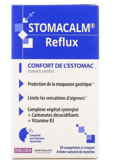 Stomacalm Reflux 20 Chewable Tabs Natural Mint Flavor Natural Mint Flavor Ineldea Sante Naturelle (314828353)