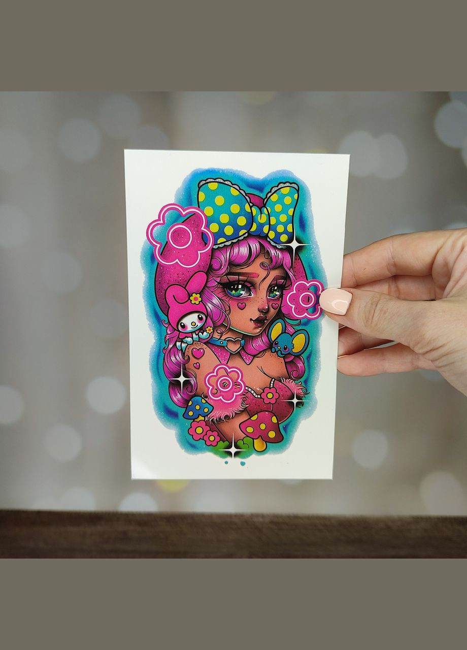 Тимчасове татуювання, фальшиве тату на тіло "Дівчина з Май Мелоді. Onegai My Melody" SureGeek (326066123)