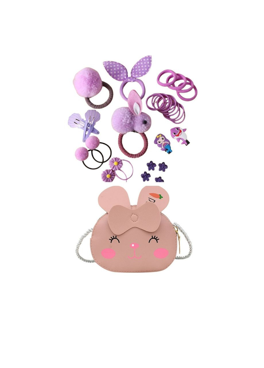 Набор детских шпилек резинок украшений подарок для девочки с сумочкой 18 PRC (334002204)