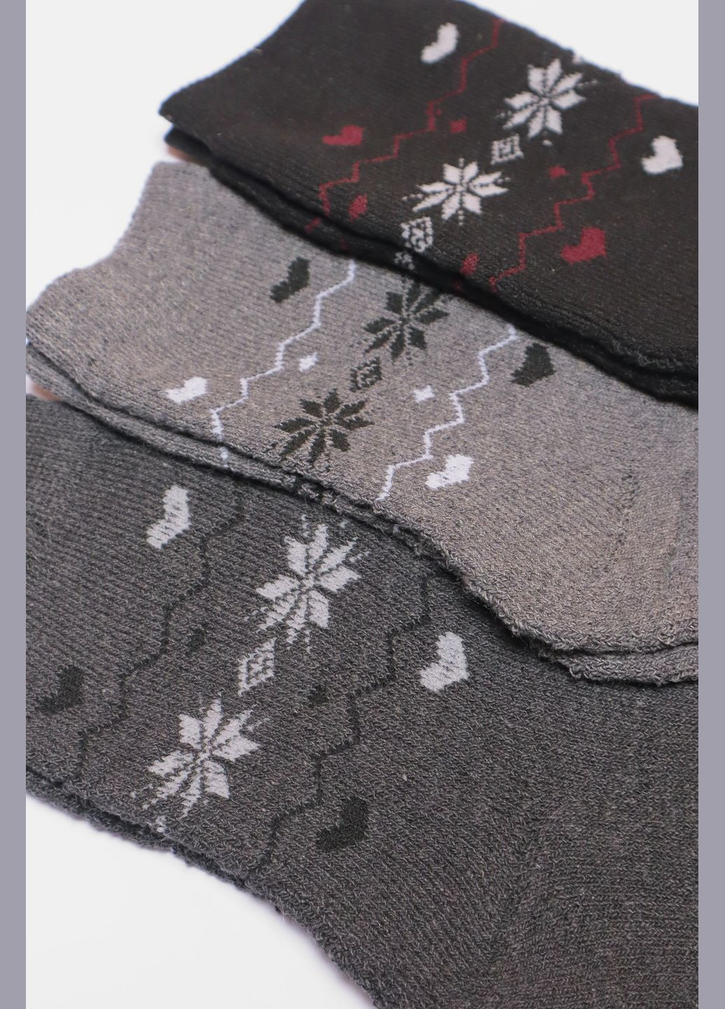 Комбіновані набір шкарпеток жіночих махрових 3 штуки Let's Shop малюнки (304501476)