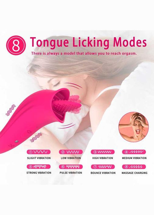 Оральный вибратор язык USB Drive — Красный — Вибраторы No Brand (322400222)