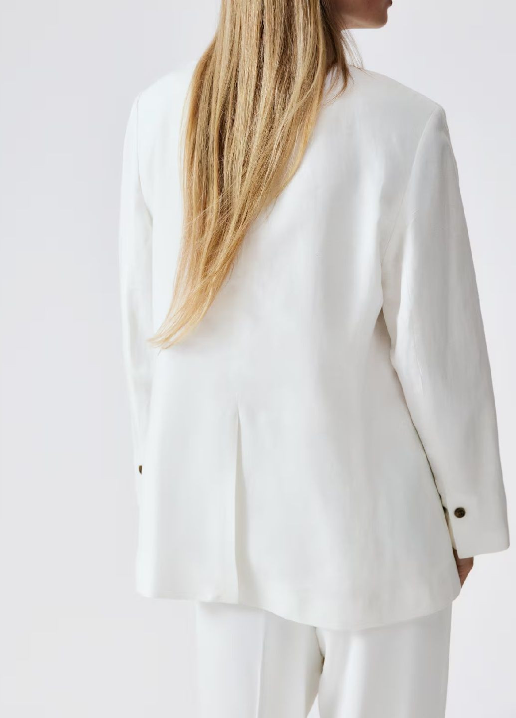 Белый женский жакет H&M однотонный - всесезон