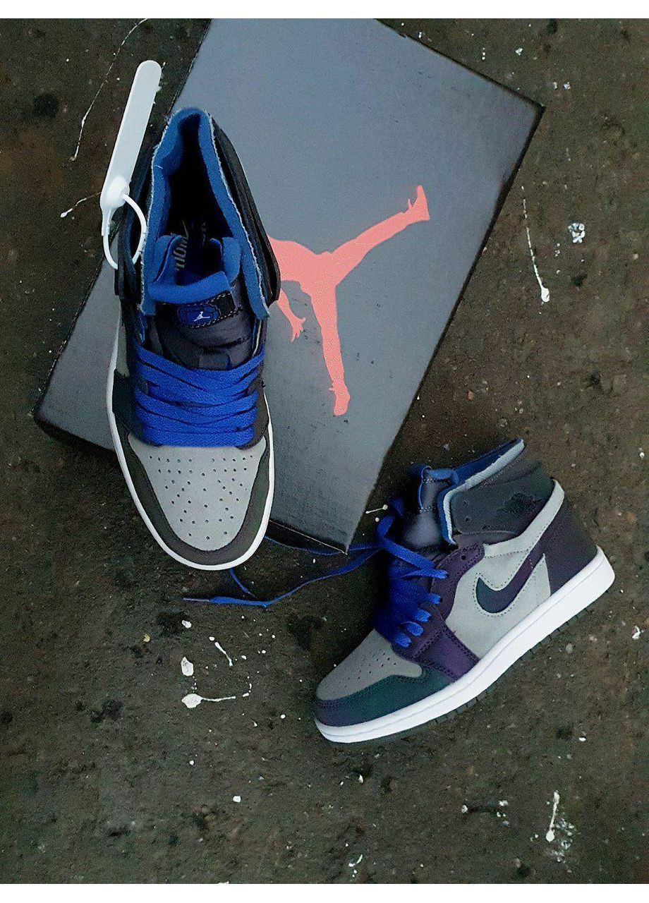 Цветные демисезонные кроссовки мужские nike air jordan 1 high zoom air chameleon найк аир джордан No Brand