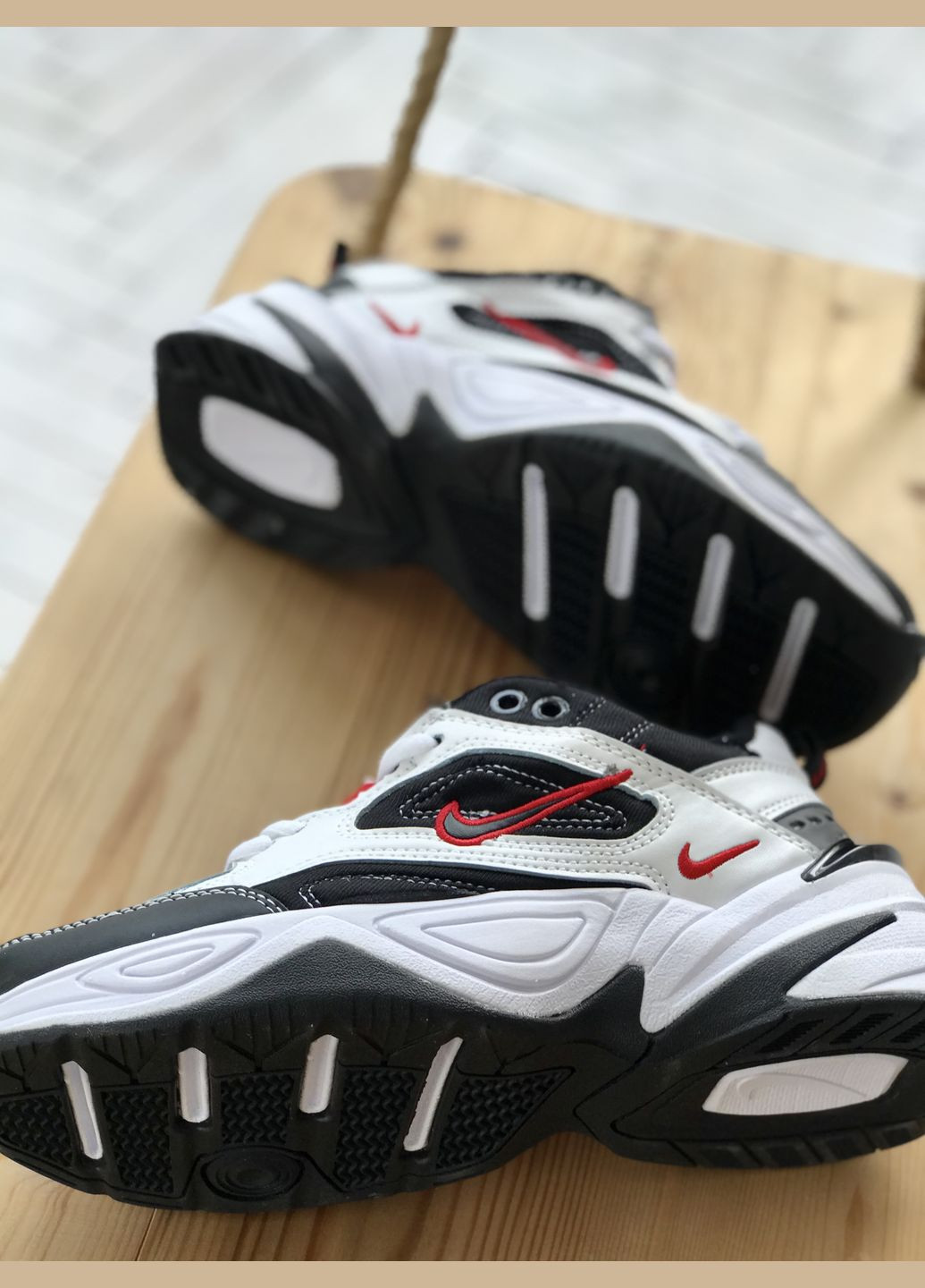 Кроссовки женские и мужские Nike M2K Tekno black white | Найк М2К Текно черно-белые No Brand чёрно-белые демисезоны (307288645)