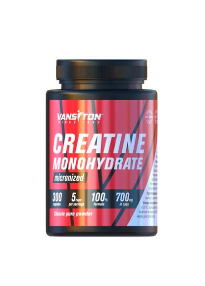 Креатин Creatine Monohydrate, 300 капсул Vansiton (324420489)
