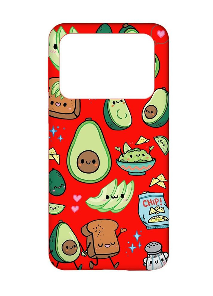 Матовый чехол на Xiaomi Poco X4 Pro 5G:: Милашки авокадо каваи (принт 305) Creative (360674495)