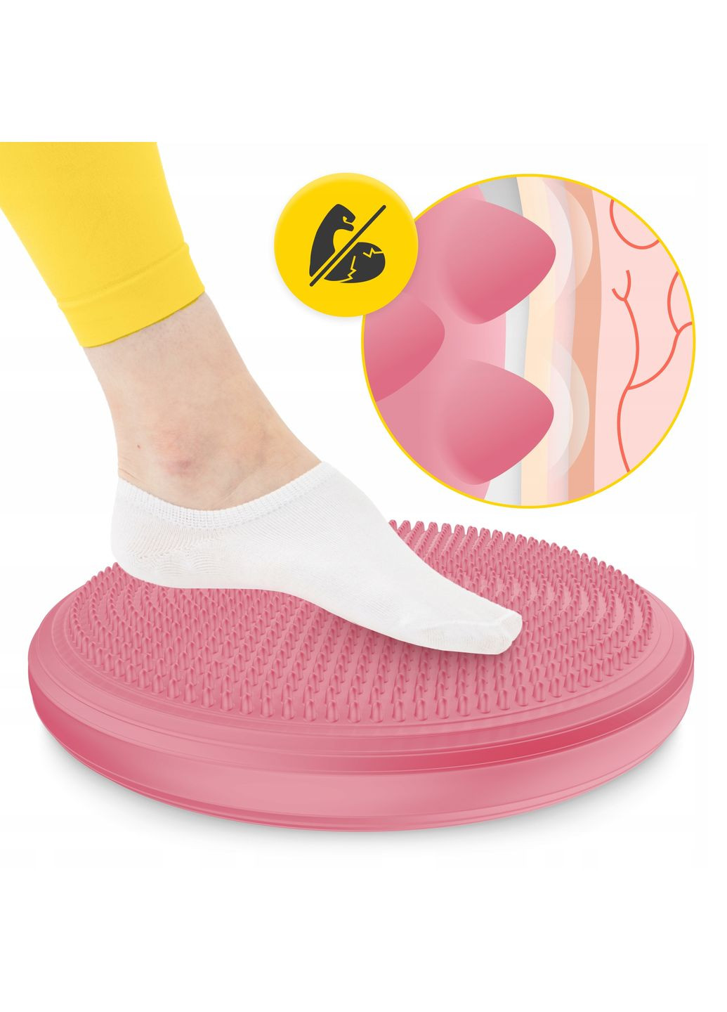 Балансувальна подушка-диск MED+ 33 см сенсомоторна, масажна Pink () 4FIZJO P-5907739313829 (367610302)