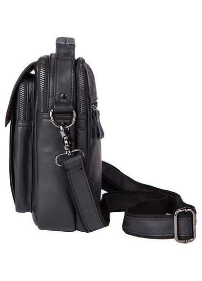 Сумка планшет через плечо мужская из натуральной кожи маленькая Черный 36744 Vintage (353690064)