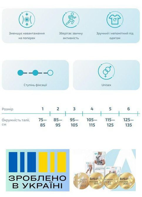 Бандаж попереково-крижовий . 4/105-115см. Напівжорсткий. Ребра жорсткості. Корсет поперековий. Alkom 2057 (367722581)