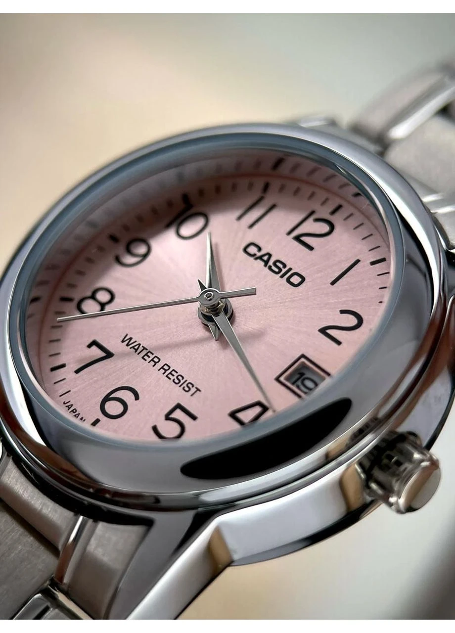 Женские наручные часы LTP-V002D-4B серебристо-розовые Casio (401294595)