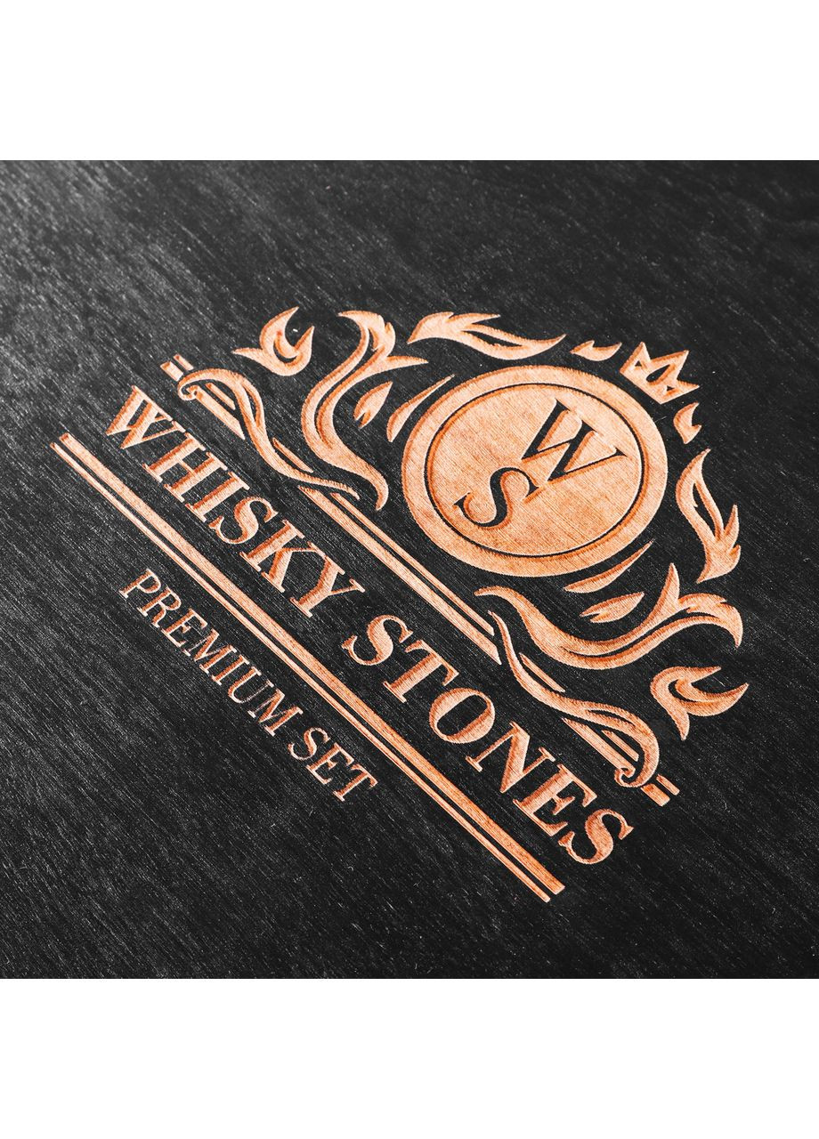 Камни для виски Деревянная коробка + Стакан Sterling 300 мл Темная No Brand (365654966)