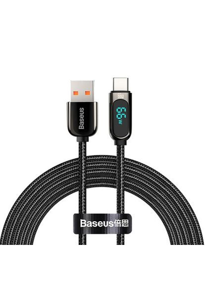 Кабель з екраном Fast Charging USB — TypeC 66 W 2 метри CASX020101 Baseus (293346785)