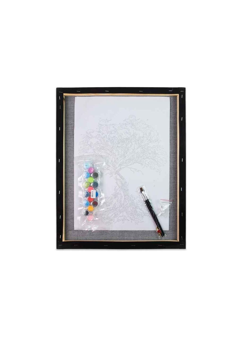 Набор для росписи по номерам "Разноцветные лягушонки" 40х40см на черном фоне AV4040-3 Strateg (354344342)