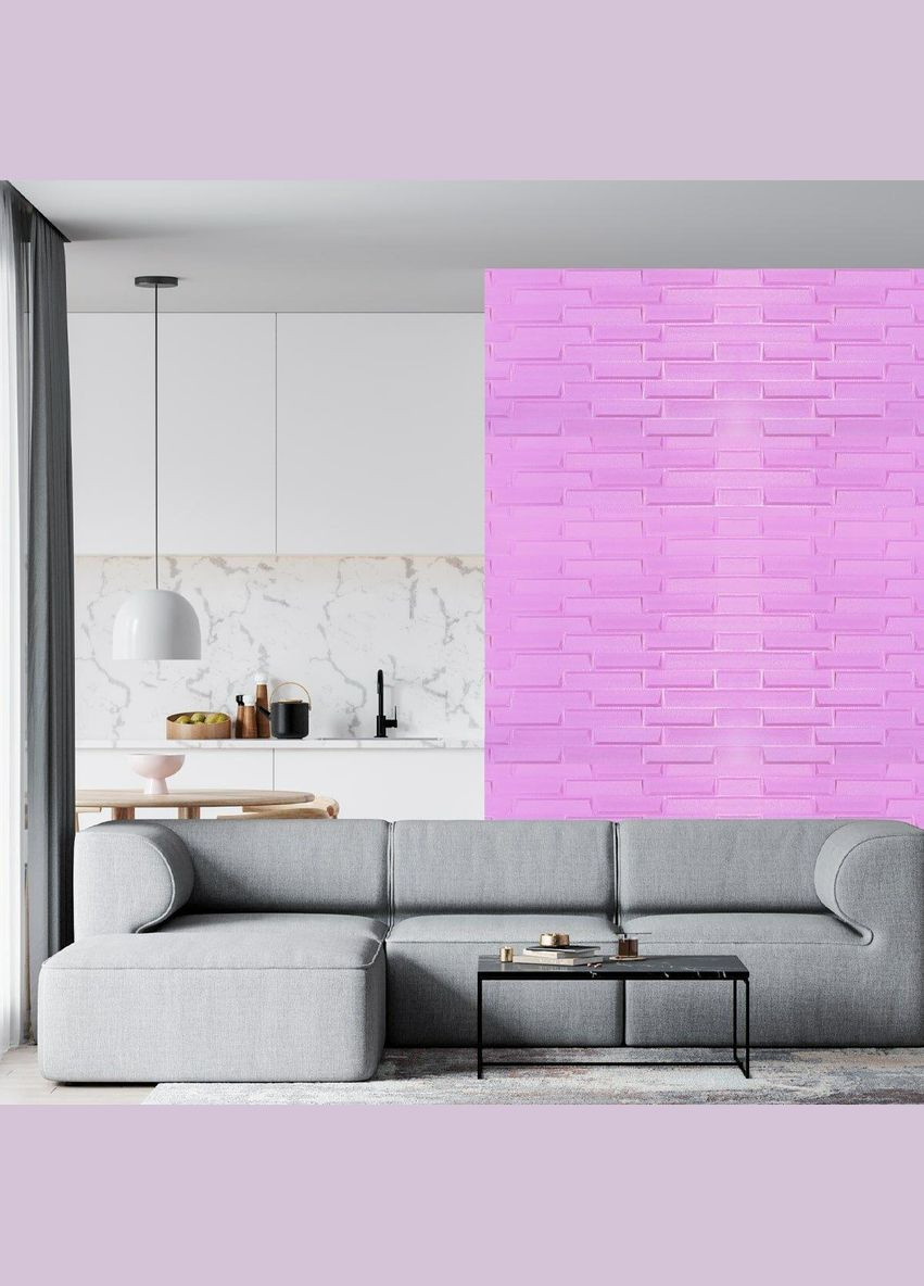 3D панель самоклеюча кладка пурпурна 700х770х4мм (332) SW-00001349 Sticker Wall (300242071)