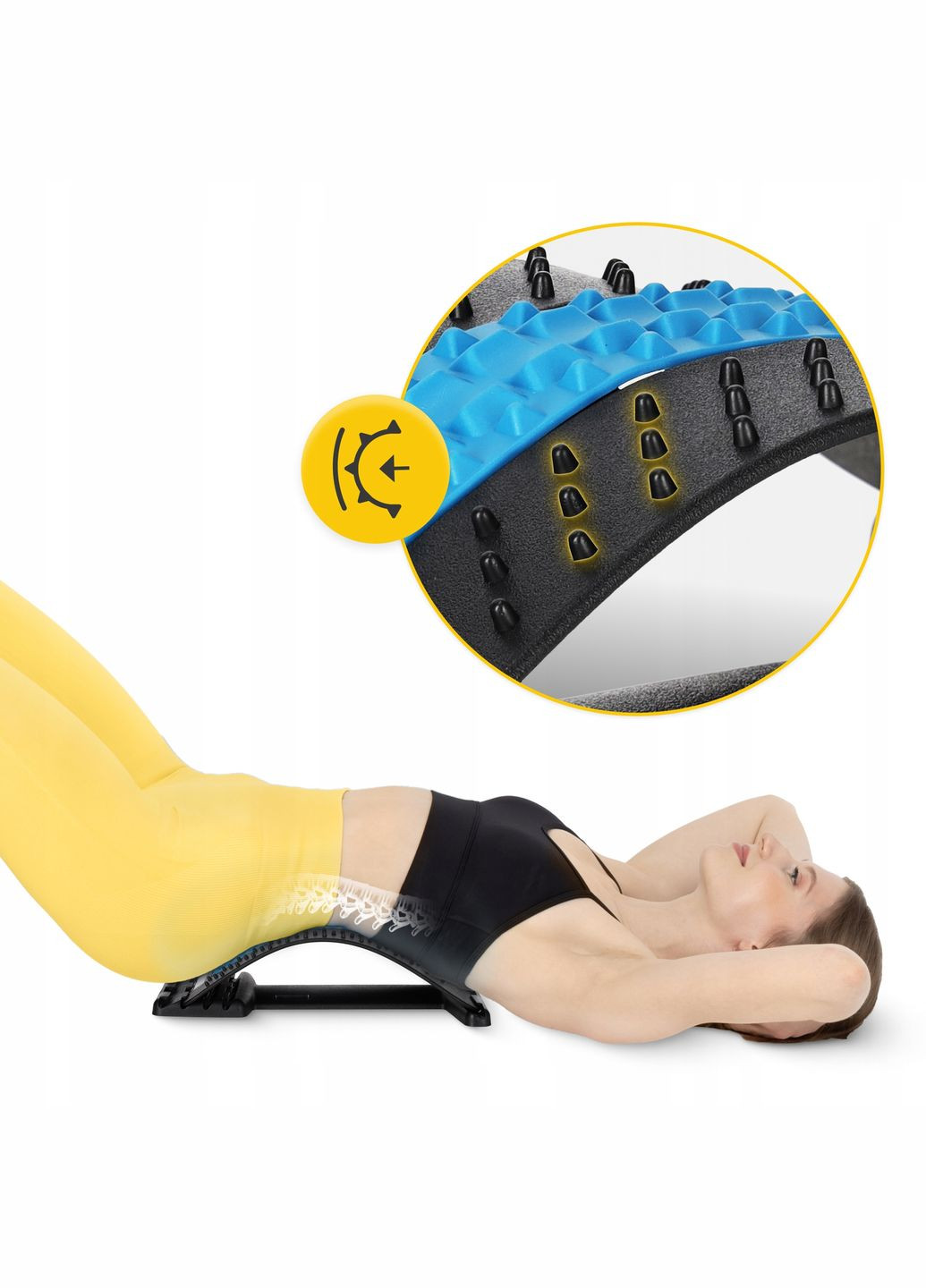 Тренажер для растяжения спины и позвоночника 4 уровня Black/Blue (P-5905973400305) 4FIZJO (304995867)