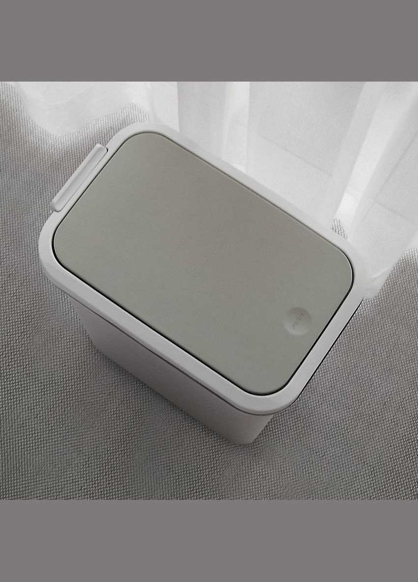 Ведро для мусора MVM с крышкой BIN-04 10 л Серое (BIN-04 10L GRAY) МВМ (365280686)