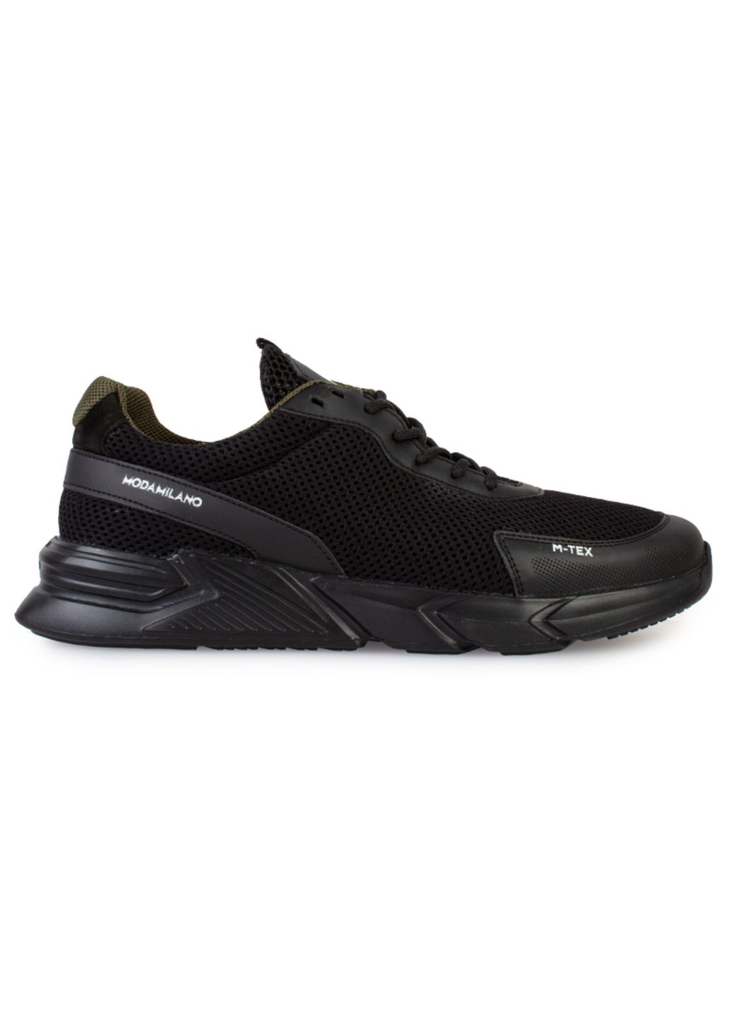 Черные демисезонные кроссовки мужские бренда 9200436_(1) ModaMilano