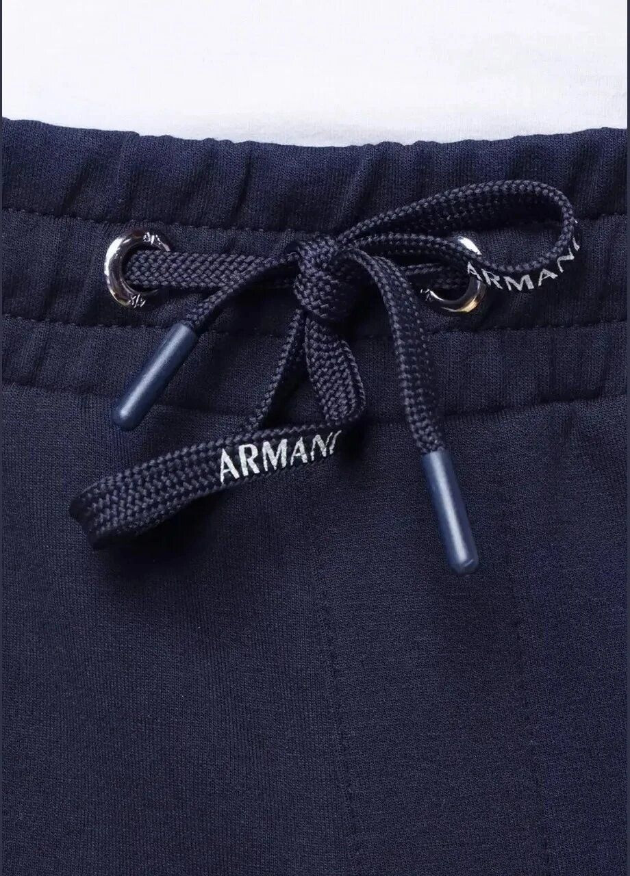 Темно-синие спортивные демисезонные брюки Armani