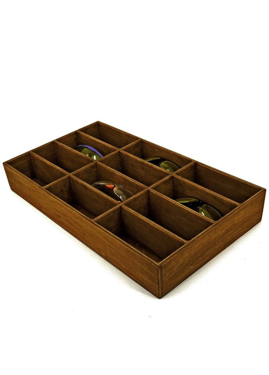 Органайзер для окулярів з дерева Гудаурі латте (ОЧК-000716) No Brand (328081185)