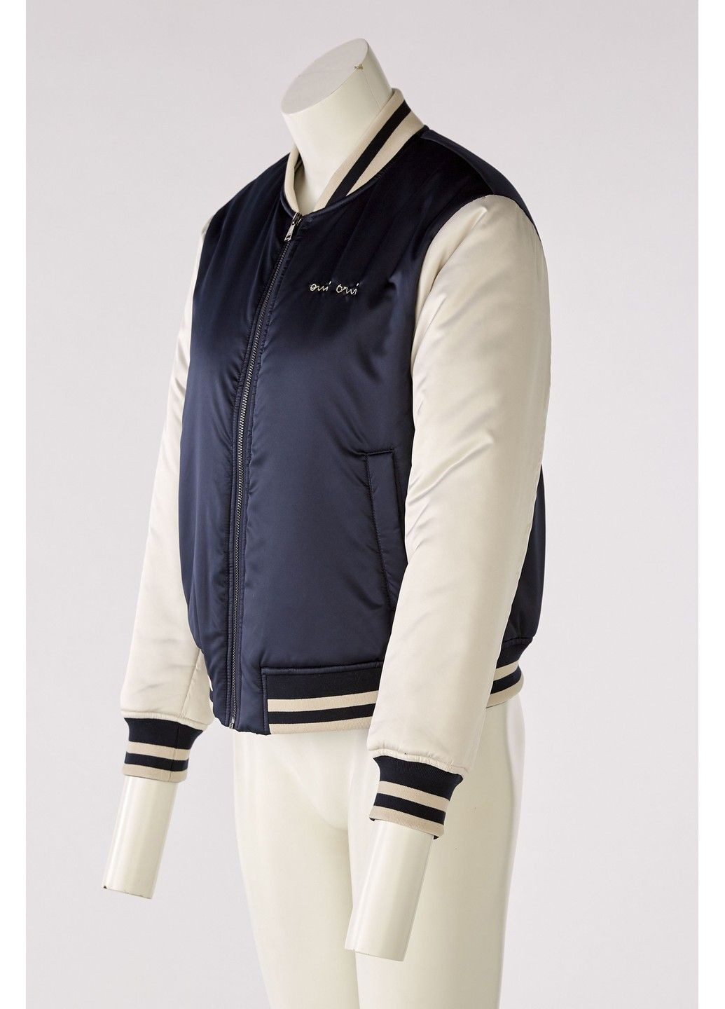 Темно-синяя демисезонная куртка женская короткая 79858-1231308 Oui