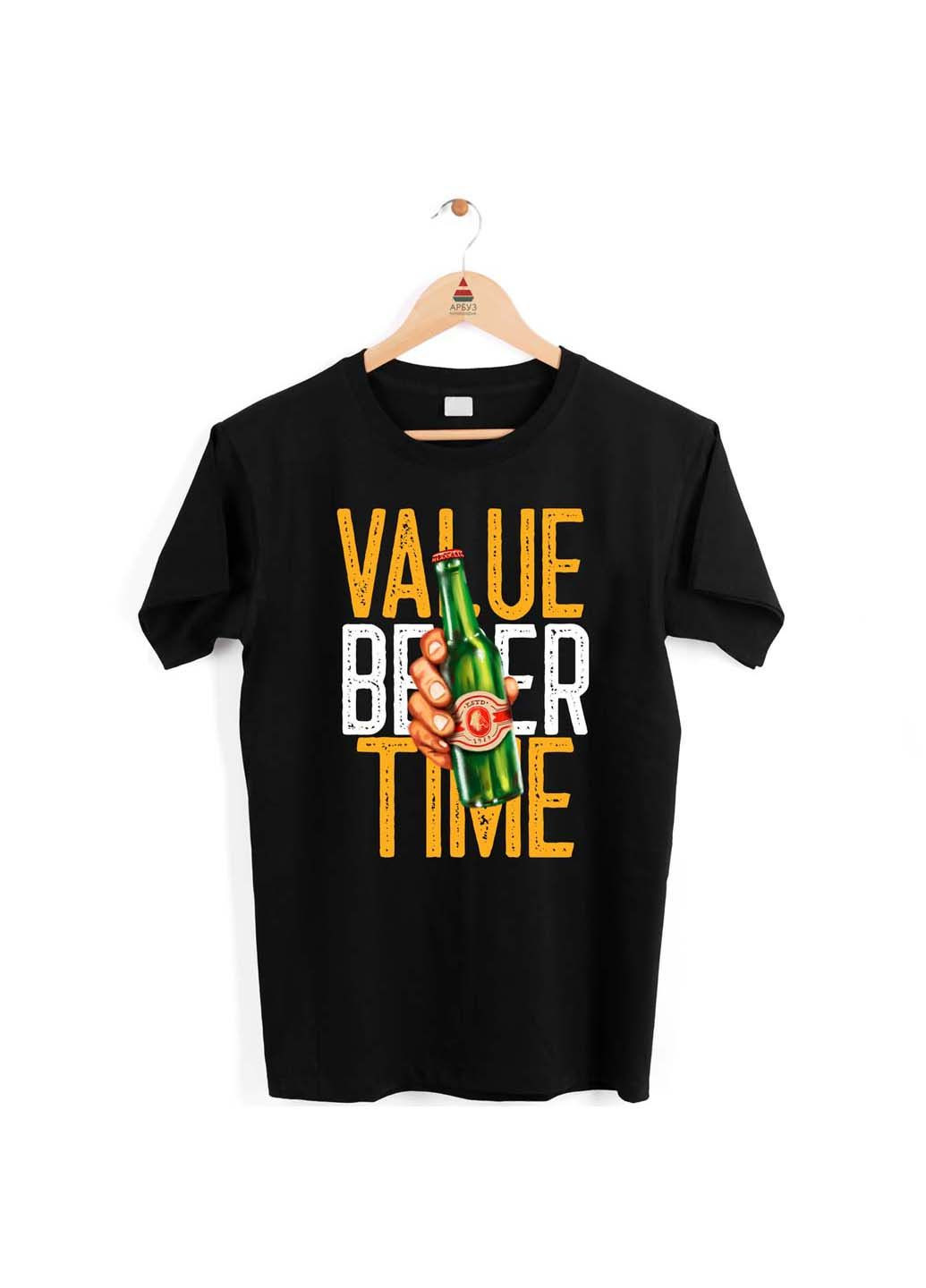 Черная футболка value beer time Кавун