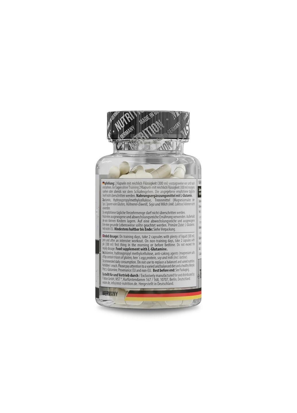 Амінокислота L-Glutamine 1100 mg, 60 капсул MST (315869449)