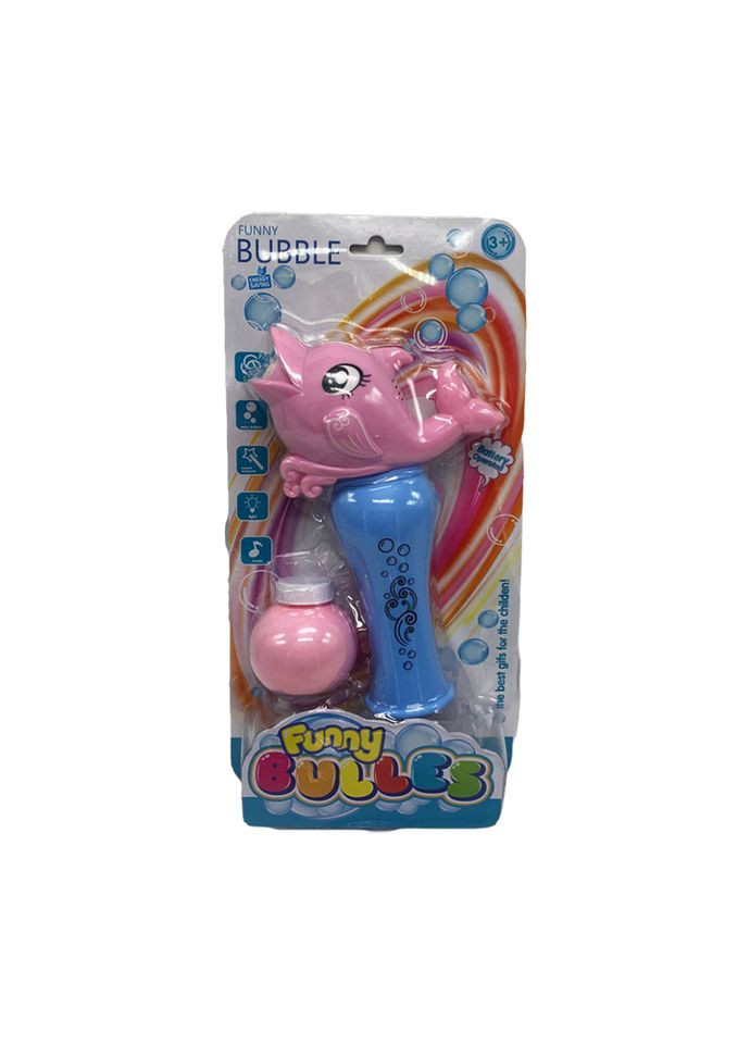 Генератор мильних бульбашок "Дельфін" 001 7 зі світлом та звуком Рожевий Bambi (363206470)