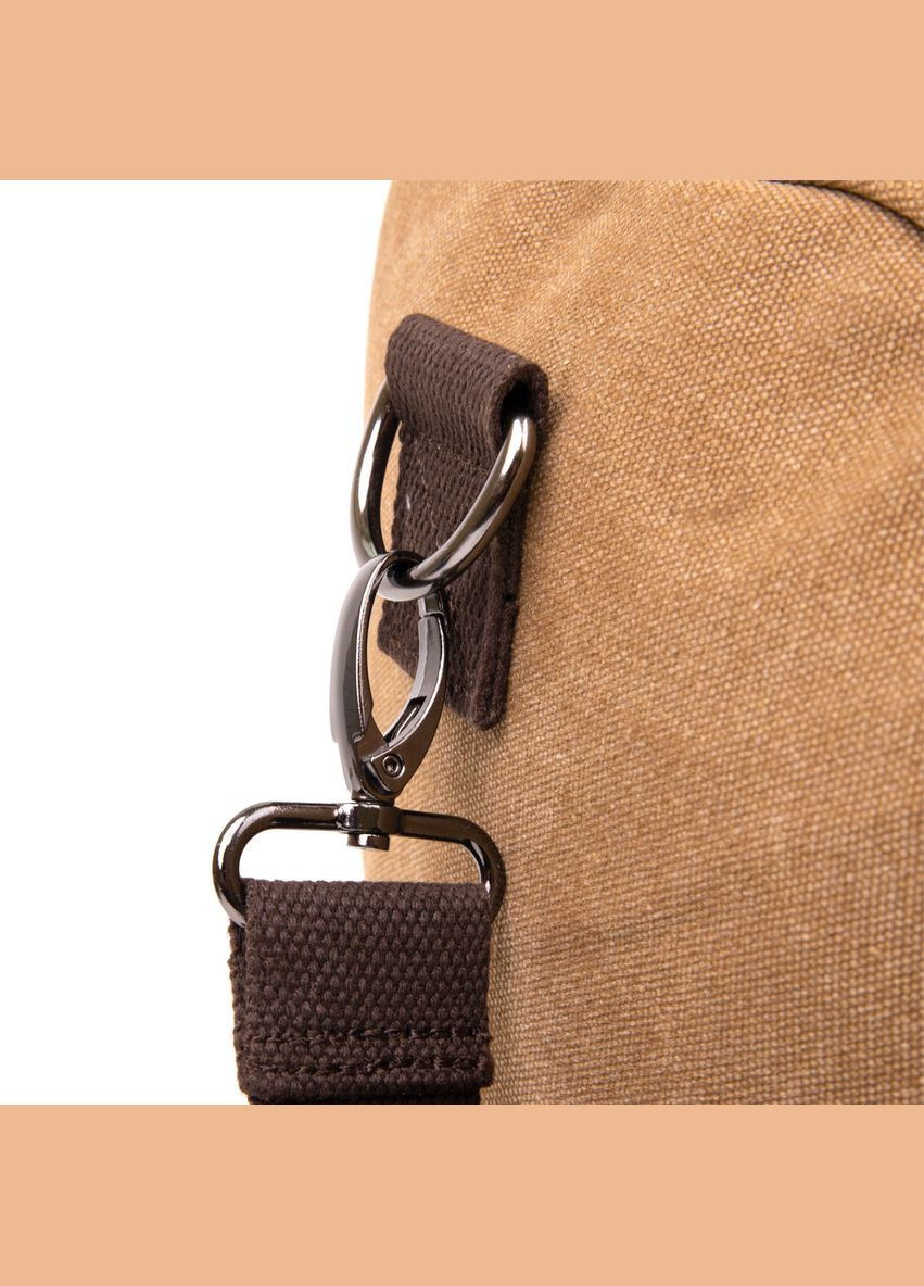 Дорожная сумка текстильная 20666 Коричневая. Vintage (297129755)