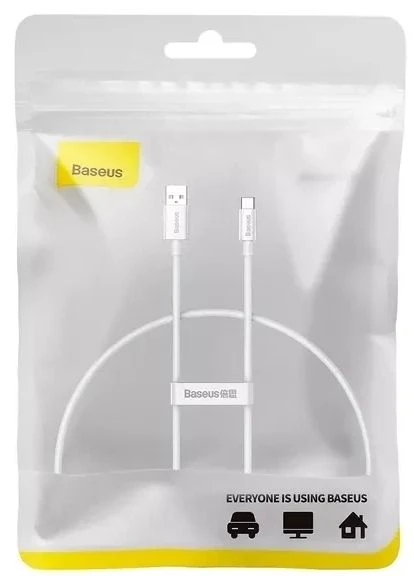Кабель Superior Series Fast Charging Cable USB to Type-C 100W 0.25m P10320102214-00 White Baseus (305200376)