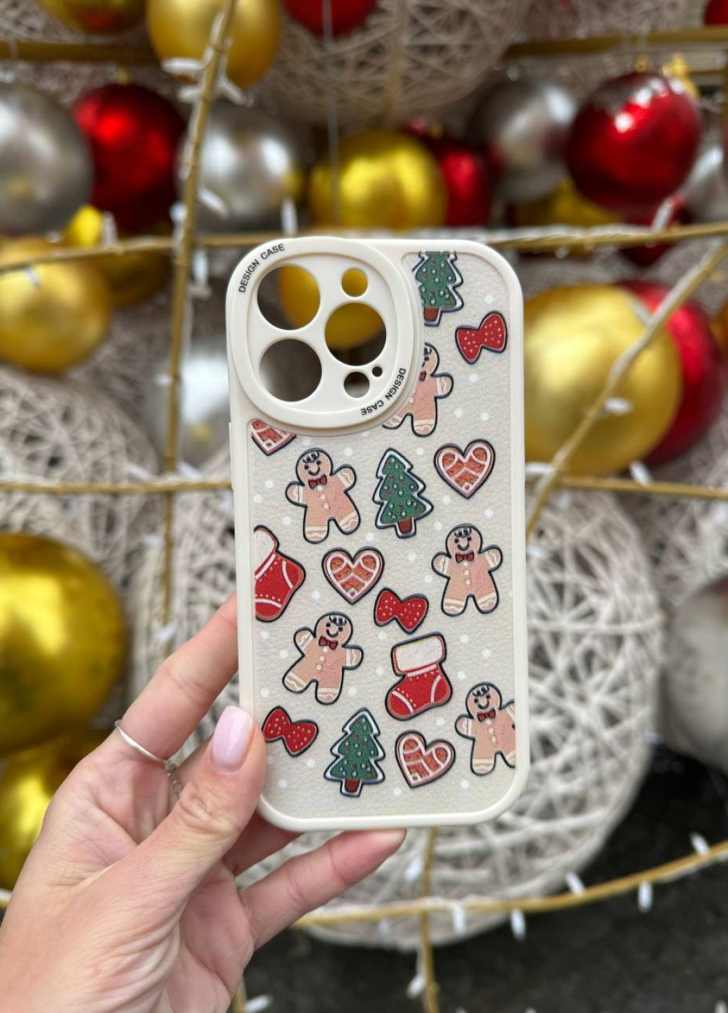 Чохол силіконовий для iPhone 15 Pro Max Новорічний White / Чохол айфон 15 про макс білий No Brand (315023758)