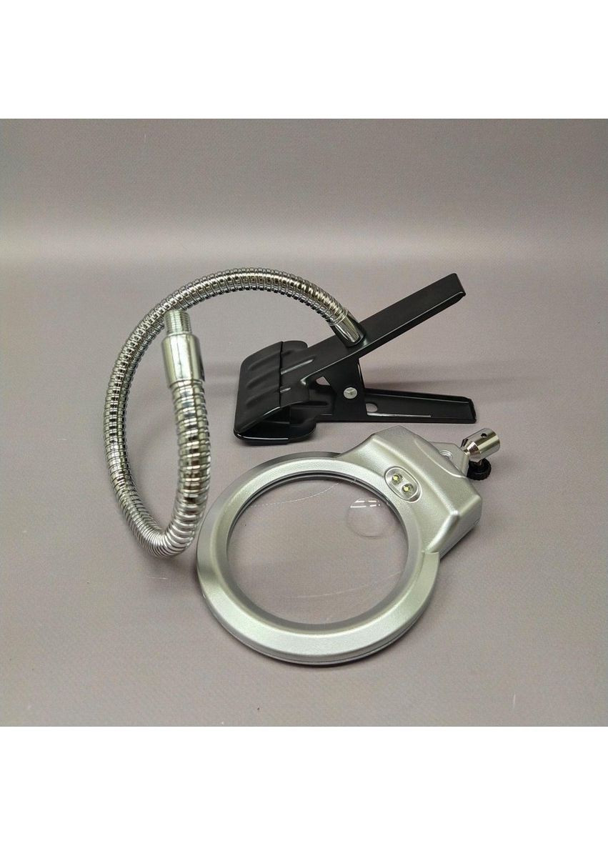 Лупа з підсвічуванням на прищіпці 2LED - діаметр лінзи 90 мм Plus-plus (352744757)