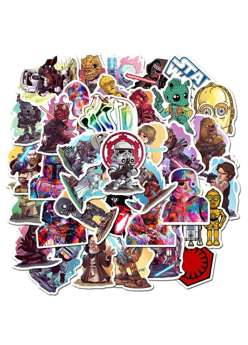 Зоряні війни стікери наклейки Star Wars аксесуари стікерпак 50 шт Shantou (332996981)